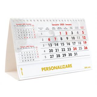 Calendar de birou Triptic - 6 file, CD