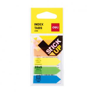 INDEX ADEZIV PLASTIC SAGEATA 12 43MM 5 CULORI 20 FILE DELI