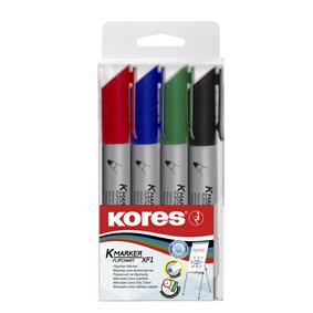 MARKER FLIPCHART 4 SET 3MM KORES