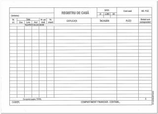 Registru casa A4 ,   fata orizontal