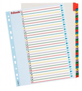 SEPARATOARE INDEX PLASTIC 1-31 REINSCRIPTIBIL ESSELTE