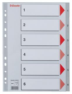 SEPARATOARE INDEX PLASTIC 1-6 ESSELTE