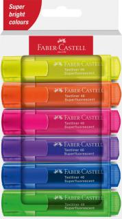 TEXTMARKER SET 6 SUPERFLUORESCENT 1546 CUTIE CARTON 2024 FABER-CASTELL