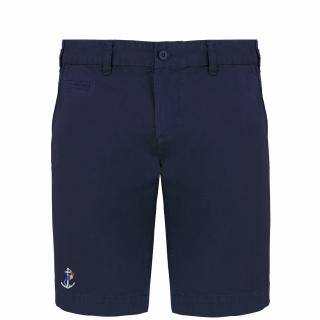 Pantaloni scurti casual Ancora Navigator Romania, broderie, culoare bleumarin, CA76