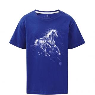 Tricou Cal liber, copii, culoare albastra CP38