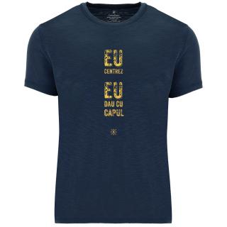 Tricou Eu centrez, eu dau cu capul, barbat, culoare bleumarin, CT57