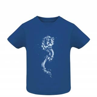 Tricou Lupul Dacic, copii, culoare albastra, CDAC101