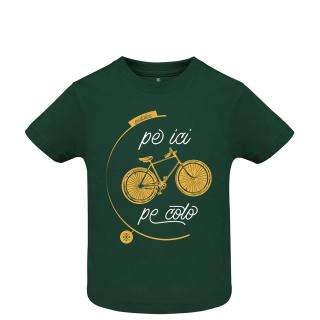 Tricou Pe ici, Pe colo, copii, culoare verde CT19