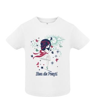 Tricou Zana din Povesti, copii, culoare alba CP17