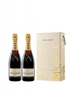 Sampanie Moet Chandon Brut Imperial cutie cu 2 sticle x 750 ml