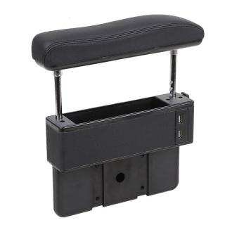 Cotieră auto universală, USB-uri, neagră, piele ecologica, plug&amp;play ()