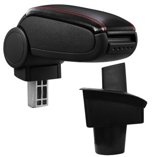 Cotieră pentru VW Passat B6 3C (03.2005-11.2010) negru piele ecologica cu cusatura rosie ()