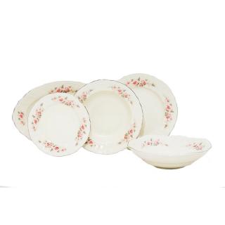 BERNADOTTE ROSE - Serviciu de masa portelan Bohemia - 6 persoane (20 piese) ()