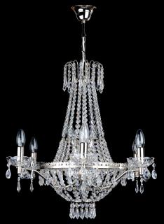 Candelabru argintiu cristal 6 brate (5152-6+4-NK)