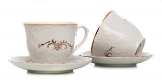 CAROLINE - Serviciu cafea portelan 170 ml - 6 persoane (12 piese) ()
