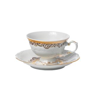 MARIE LOUISE decor Aur - Serviciu de ceai portelan Bohemia 230 ml - 6 persoane (12 piese) ()