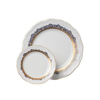 MARIE LOUISE decor Aur -  Serviciu de tort portelan Bohemia - 6 persoane (7 piese) ()