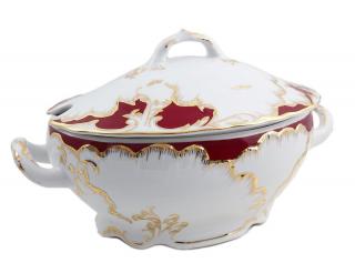 OLIMPIA - Supiera portelan lucrata manual cu capac 3.2 l
