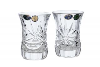 RIBON Set 6 pahare ceai cristal Bohemia 120 ml