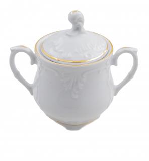 ROCOCO - Zaharnita portelan cu capac 250 ml (portelan Cmielow)