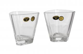 Set 6 pahare cristal forma triunghiulara whisky 270 ml