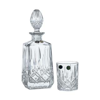 SHEFFIELD Set 7 piese cristal Bohemia whisky (6 pahare + decanter)