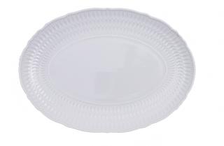 SOFIA WHITE - Platou oval portelan 34 cm (portelan Cmielow)
