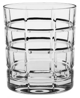 SQUARE Set 6 pahare whisky cristal Bohemia 320 ml