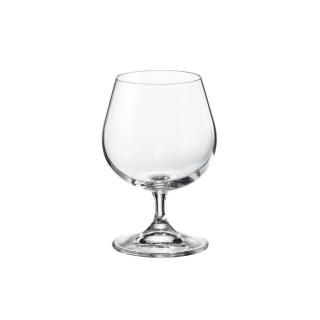 SYLVIA - Set 6 pahare sticla cristalina cognac / brandy 400 ml
