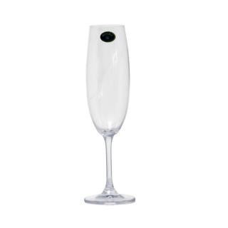 SYLVIA - Set 6 pahare sticla cristalina sampanie flute 220 ml