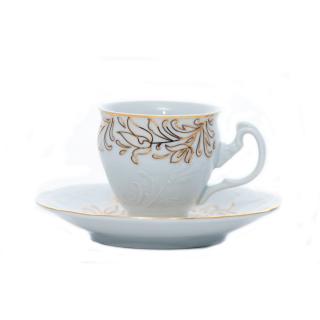 TULIP decor Aur - Serviciu de cafea din portelan 90 ml - 6 persoane  ()