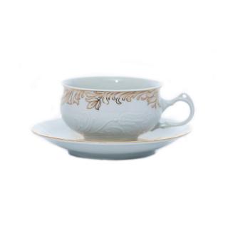 TULIP decor Aur - Serviciu de ceai portelan Bohemia 320 ml - 6 persoane (12 piese) ()