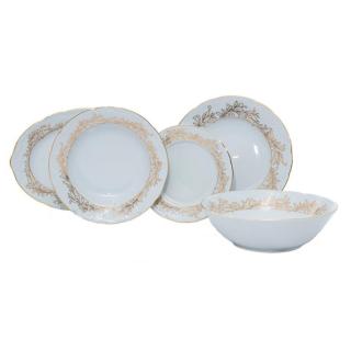 TULIP decor Aur - Serviciu de masa portelan Bohemia - 6 persoane (20 piese) ()