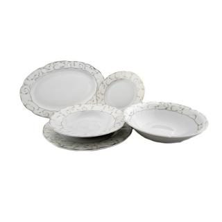 VIVIEN decor ARGINT - Serviciu masa din portelan - 6 persoane (20 piese) ()