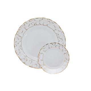 VIVIEN DECOR AUR - Serviciu de tort din portelan - 6 persoane (7 piese) ()