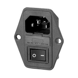 Conector de panou cu comutator bipolar si suport pentru sigurante 15A
