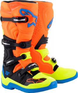 ALPINESTARS CIZME TECH 5 PORTOCALIU ALBASTRU GALBEN