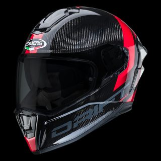 CABERG CASCA INTEGRALA DRIFT EVO CARBON SONIC GRI ROSU