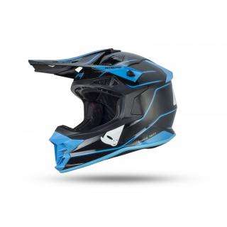 CASCA MOTOCROSS ENDURO UFO PLAST INTREPID NEGRU ALBASTRU M