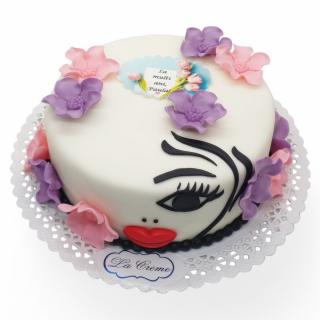 Tort floral cu portret 4