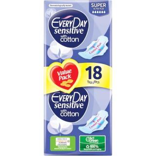 Absorbante Everyday Senzitiv Super, 18 buc