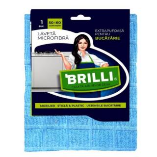 Laveta microfibra pentru bucatarie, extra pufoasa Brilli, 50x60cm, 1 bucata set