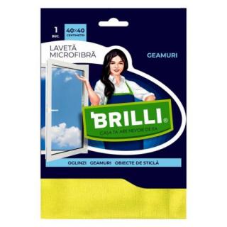 Laveta microfibra pentru geam Brilli, 40X40cm