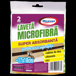 Laveta microfibra super absorbanta Misavan, 20 17cm, 2 buc set