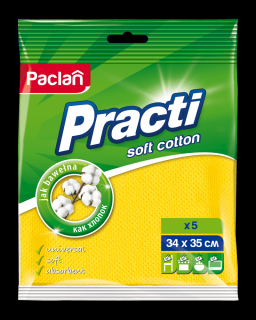 Lavete uscate Practi soft cotton, Paclan, 34x35 cm, 5 set