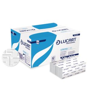 Prosoape pliate Lucart Strong Z 20, 200 foi pachet, 15 pachete bax compatibil dispenser ingust Tork