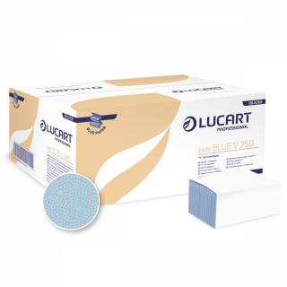 Prosop Lucart Easy Blue V 250, 1 strat, 250 pachet, 20buc bax