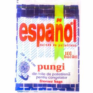 Pungi alimentare Espanol 100 bucati, 25 34cm, 2L