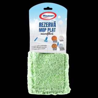 Rezerva mop plat Misavan, microfibra, 40x13 cm