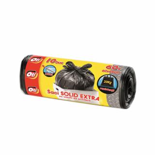 Saci menajeri Oti Solid Extra, 60 l, negri, 10 buc rola